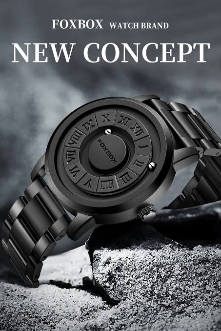 LIGE FB0047 Trend Concept New Personality Men's Watch Sport Creative Scrolling Pointer Magnetic Force Watch for Men Waterproof