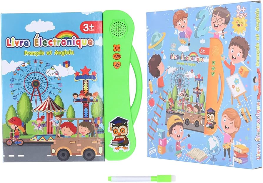 Mon Livre Interactif – Sound Book, Bilingual French & English Learning Book for Kids (3+)